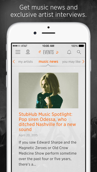 【免費音樂App】StubHub Music-APP點子