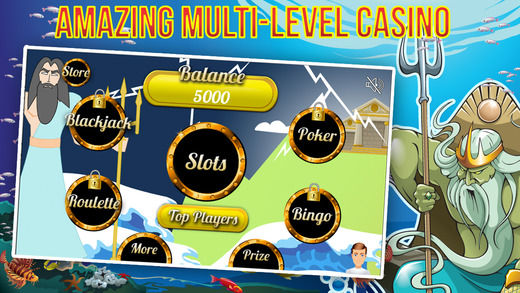 Casino Bliss: Greek Gods Of Gold with Slots Blackjack Poker and More