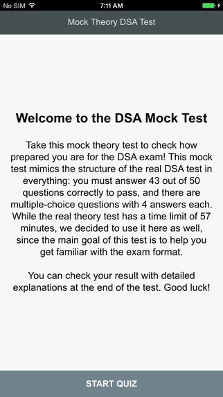 DSA Theory Mock Test