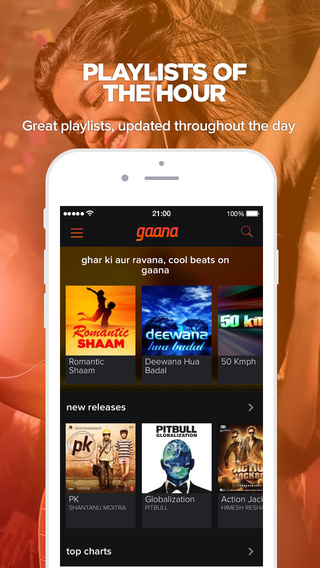 【免費音樂App】Gaana – Unlimited Bollywood, English, Hindi and Indian Regional music, songs & radio for Free-APP點子