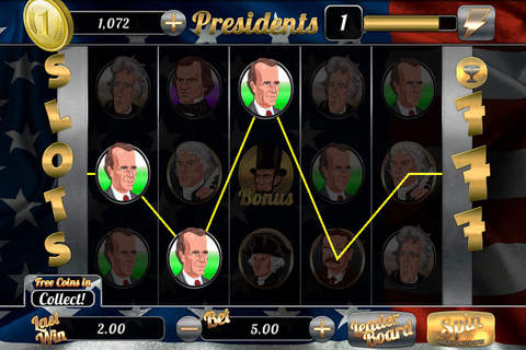AAA Aacme Slots American Presidents FREE Slots Game screenshot 2