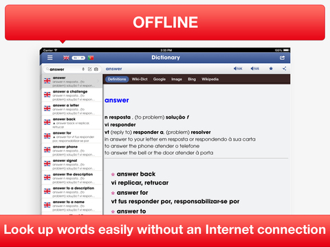【免費書籍App】Advanced English Portuguese Dictionary & Translation PRO - Dicionário Inglês Português-APP點子