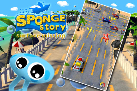 A Sponge Story: Surface Mission Kids - Amazing 3D Driving Adventures Out of the Sea screenshot 2
