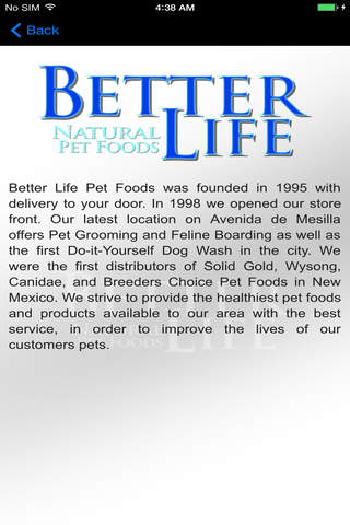 Better Life Natural Pet Foods. screenshot 3