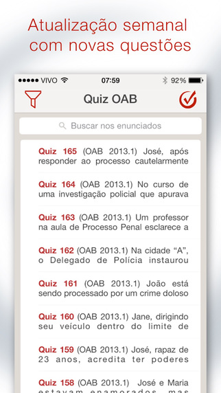 OAB - Quiz jurídico de questões do exame da ordem