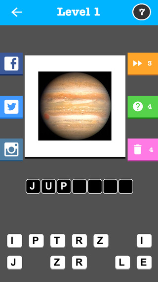 Outer Space Quiz - Word Trivia Game