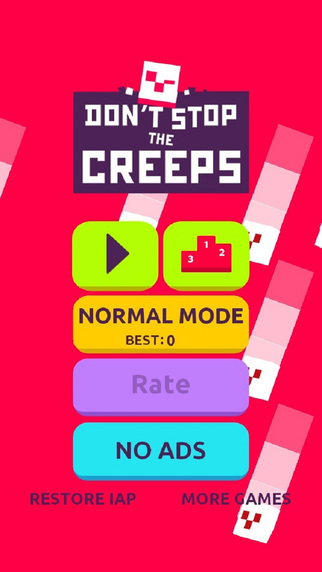 Don't stop the creeps : pro edition the geometry tap game