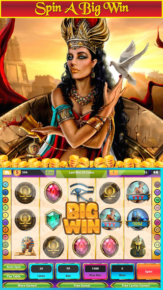 AAA Egyptian princess and Mummy Casino Slot Machine - Pharaoh Treasure Slots High Roller Bet Picks