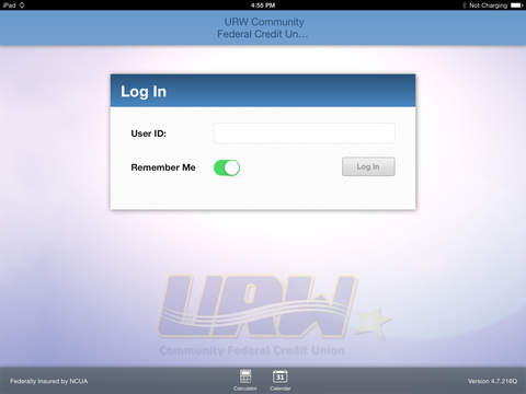 URW Community Federal Credit Union for iPad screenshot 2