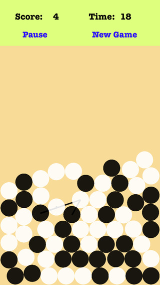 Gravity Dots - Link the dots which are chequered with black and white
