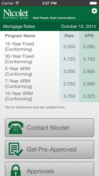 Nicolet Mortgage App
