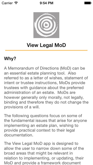 View Legal MoD