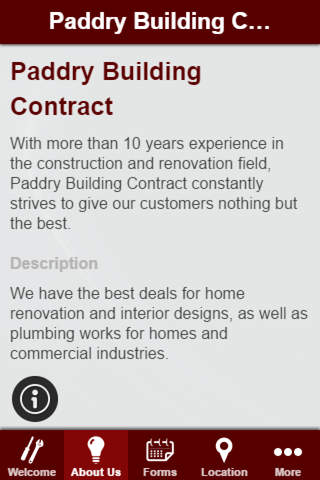Paddry Building Contract screenshot 2