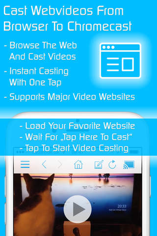 Video & TV Cast for Chromecast: Best Browser to watch and stream free movies, webvideos, sports, live tv and camera roll videos screenshot 3