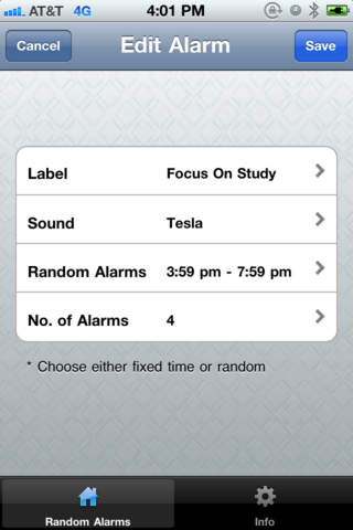 Random Alarms screenshot 2