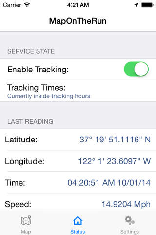 MapOnTheRun: GPS Tracking screenshot 3