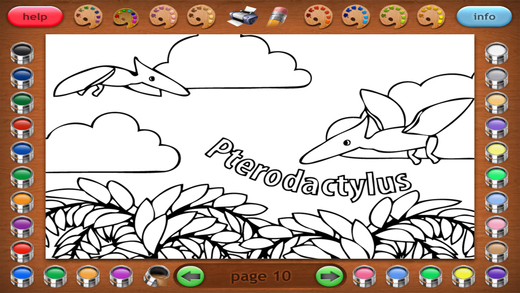 【免費遊戲App】Coloring Book 21 Lite: More Dinosaurs-APP點子