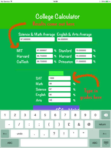College Calculator for iPad screenshot 3