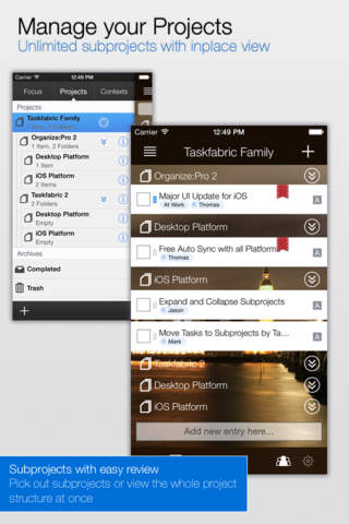 Organize:Pro Task Manager & To-Do List for iPhone screenshot 3