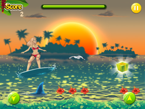 Surfing girl vs Hungry Reef Sharks Crazy Vacation screenshot 3
