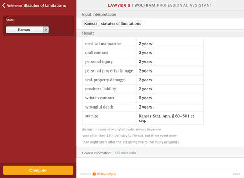 【免費書籍App】Wolfram Lawyer's Professional Assistant-APP點子