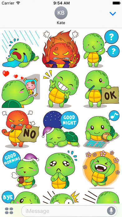 Pura the funny turtle 2 for iMessage Sticker screenshot 3