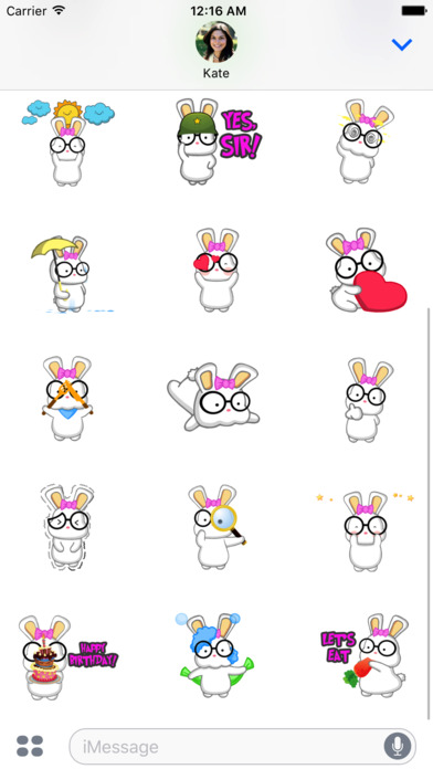 Nerdy Bunny Animated Stickers screenshot 3