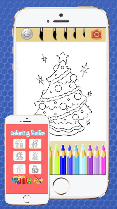 Christmas Printing Coloring Book Kids Art Table screenshot 3