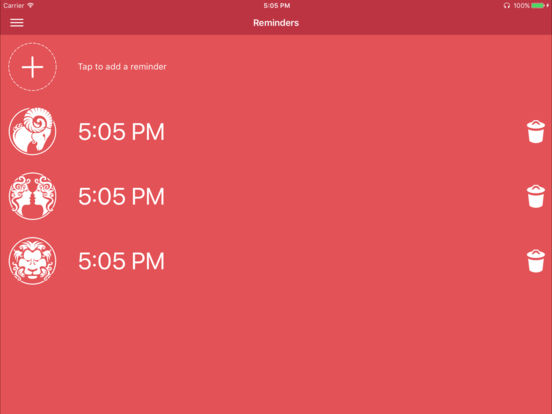 Screenshots of The DailyHoroscope for iPad