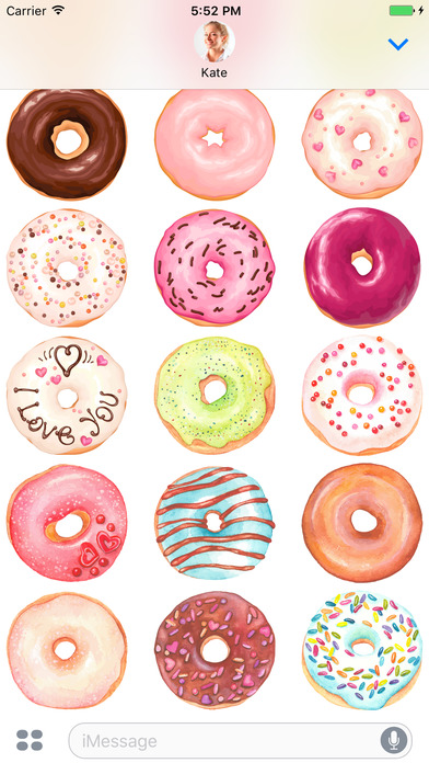 Donuts love - Stickers for iMessage screenshot 2