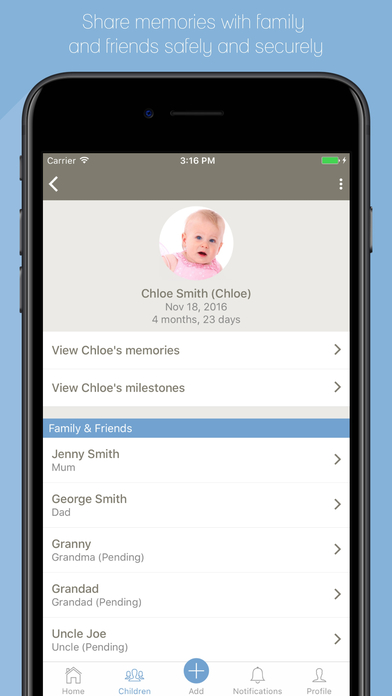 MyBabyBio: Online Baby Diary screenshot 3