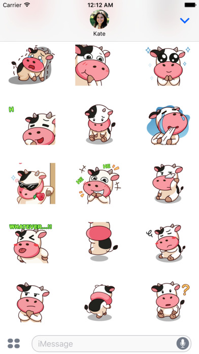Perky Cow Animated Stickers screenshot 3