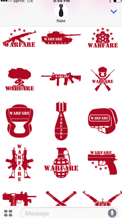 Warfare MMA - Stickers for iMessage screenshot 2
