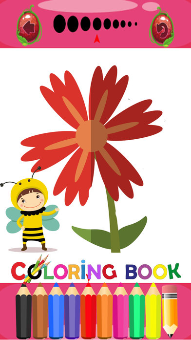 Flower Painting Coloring Page Flower For Preschool screenshot 4