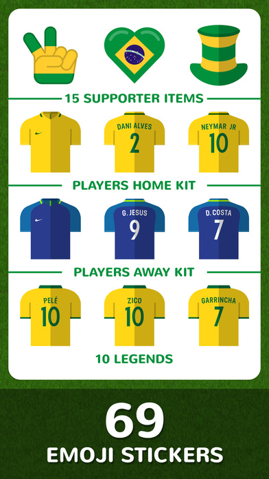 Football Emojis — Team Brazil screenshot 2