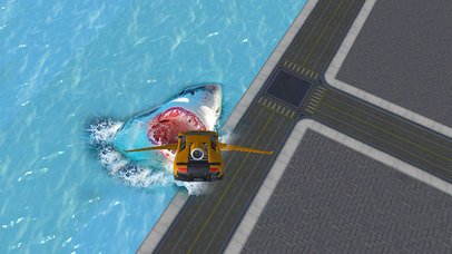 Angry Shark Flying Car Shooting screenshot 3