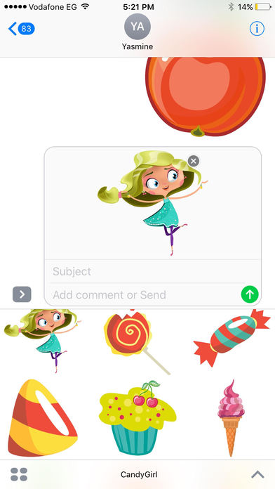 Candy Girl Stickers screenshot 3