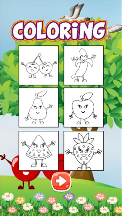 Food Fruit Coloring Drawing Book For Kids screenshot 2
