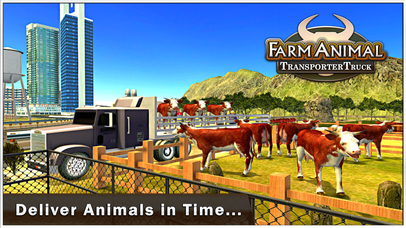 Farm Animal Transporter Truck & Cattle Delivery 3D screenshot 3