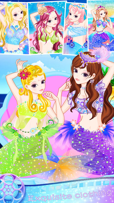 Fantasy fairy tale mermaid - Makeup game for kids screenshot 2