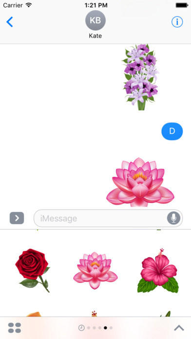 Flowers Stickers for iMessage screenshot 2