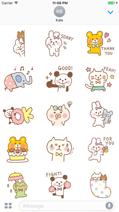 Sweeties Cute Pets Collection English Sticker screenshot 2