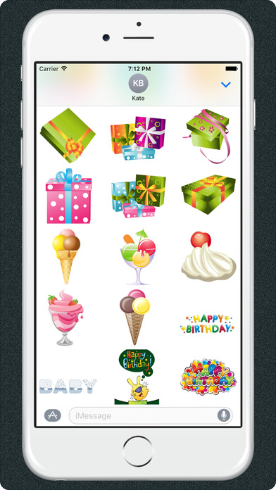 Birthday Emoji Stickers For iMessage App screenshot 3