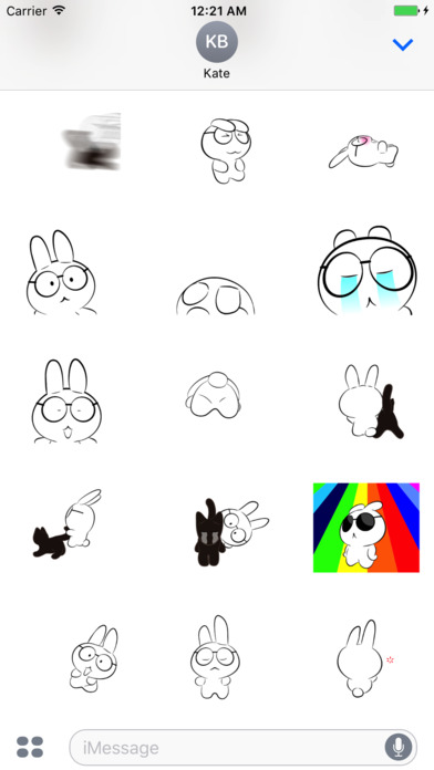 Animated Bunny Love Sticker screenshot 3