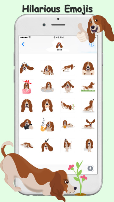 Basset Hound Emojis & Stickers screenshot 2