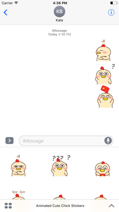 Animated Cute Chick Stickers For iMessage screenshot 2