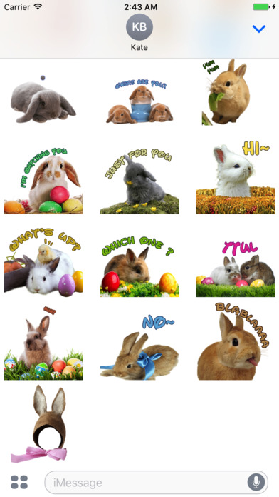 Cutest Easter Bunny Animated Stickers screenshot 2