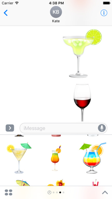 Beautiful Cocktails Stickers for iMessage screenshot 2