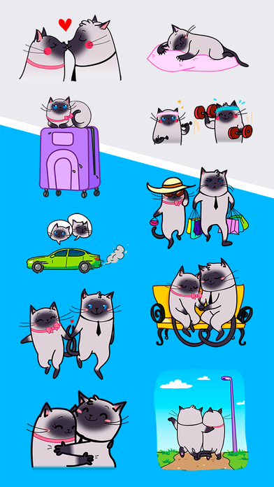 Cats in Love Stickers Pack 3 screenshot 2