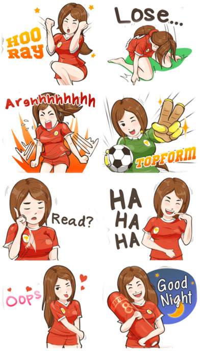 Soccer Player Girl ● Stickers for iMessage screenshot 2